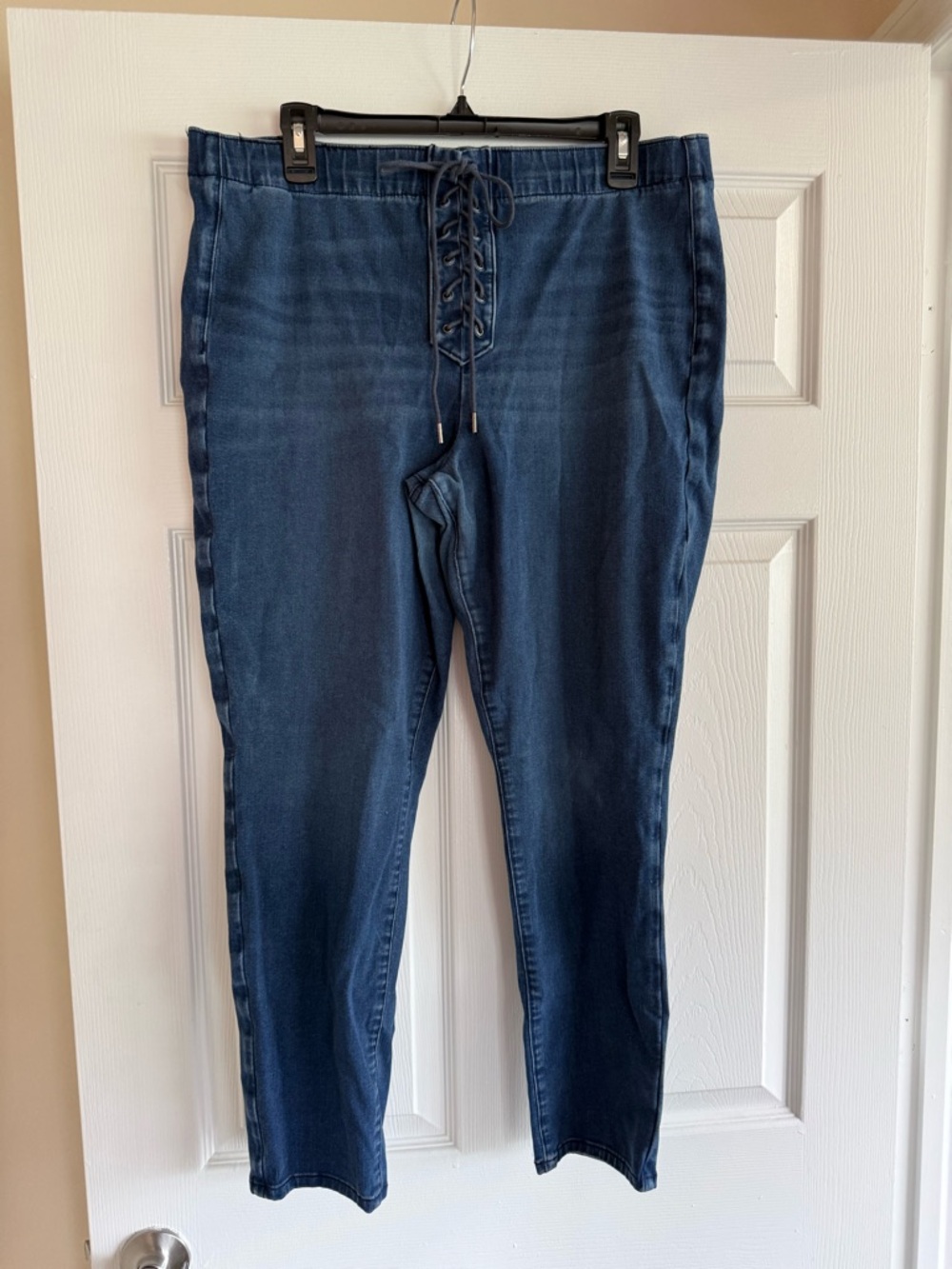 American Eagle Dark Blue Lace-Up Jeggings